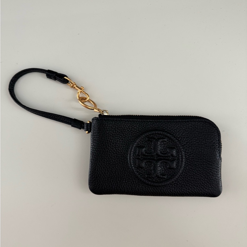Tory Burch Black Leather Wristlet